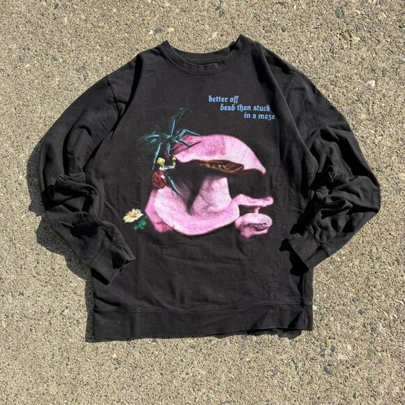 Melanie Martinez Portals Spider Web Lyric Pullover CrewNeck Sweatshirt - Picture 1 of 6